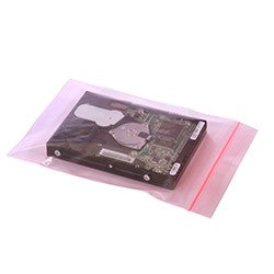 Reclosable Pink Antistatic Bags