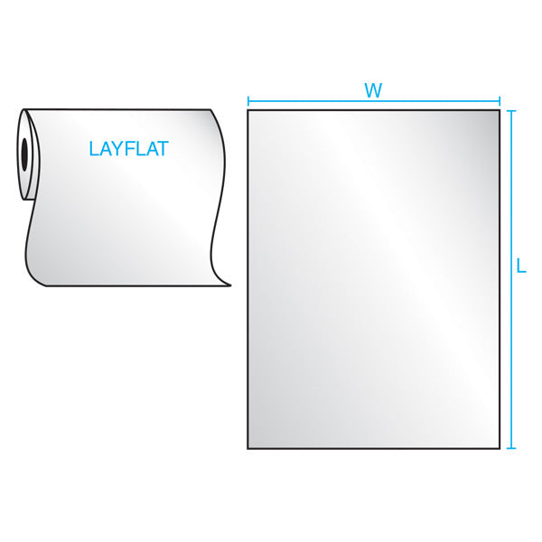 Clear Layflat Bags on a Roll 2 mil - 8X10