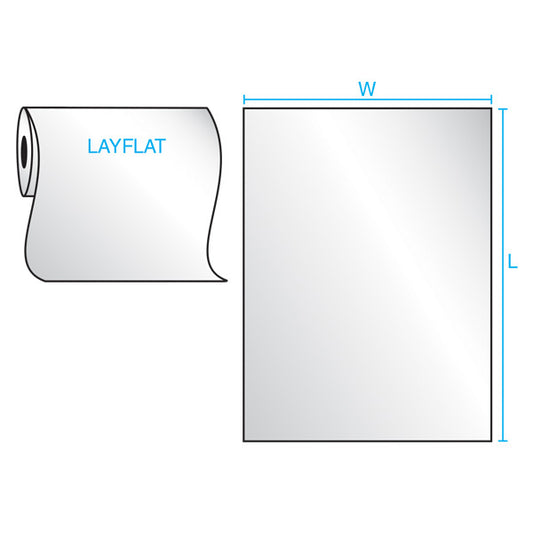 Clear Layflat Bags on a Roll 2 mil - 8X10