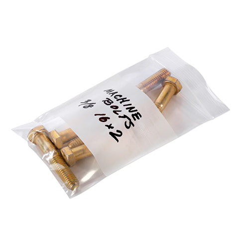 Reclosable Bags w/White Block 4 mil - 6X8